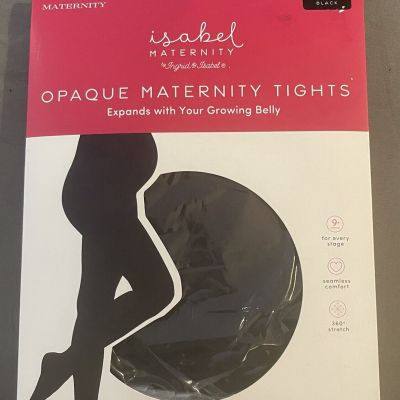 Isabel Maternity Opaque Maternity Tights - Women's Pregnancy Black Tights S/M